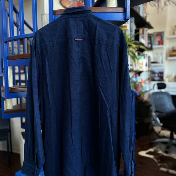 GAP Handmade Khadi Denim Selvedge LS Shirt Indigo – Size XL - Picture 2 of 3